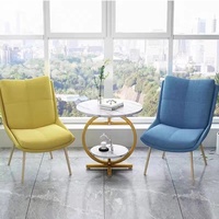 Petite table basse ronde en métal à double couche, style luxe léger, pour salon et bureau