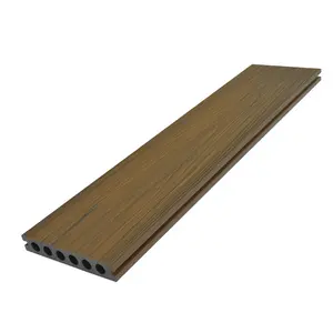 Co-extrusion extruded UV-resistant wpc decking with timber grain surface wood grain outdoor decking composite decking