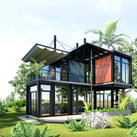 Maison mobile de style industriel sur mesure pour hôtels et cafés, fabriquée en panneaux sandwich et en acier