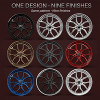 Jantes forgées grises Twin-V 3 pièces 21x11 5x120 ET30 6061 T6 personnalisées à déport profond pour Dodge