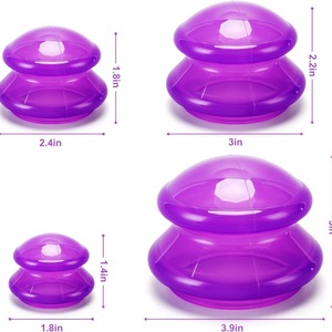 Juego de ventosas al vacío de goma de silicona, tazas de masaje para el cuerpo, Gua Sha Ventosas, succión anticelulítica, levantamiento de la piel, tarros de fisioterapia - Product Image 6
