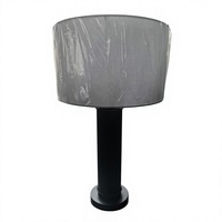 Lampe de table LED moderne en métal avec abat-jour en tissu, alimentation CA, culot E26