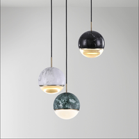 Lampe murale LED mini en marbre, design sphérique, style nordique simple et postmoderne, pour salle à manger, bar, bureau, chevet, lustre décoratif