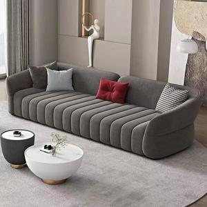 Canapé de salon en tissu velours coton et lin, cadre en bois massif, éponge haute densité d'Asie de l'Est, assise confortable - Product Image 3