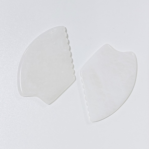 แผ่นกัวซาหยกคริสตัลสีขาวลายใหม่จากหินธรรมชาติเพื่อการดูแลผิวสวย - Product Image 2