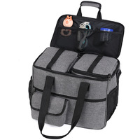 Sac de voyage pour chien en tissu Oxford résistant à l'usure avec fermeture éclair, sac réutilisable pour aliments pour animaux, pochette de rangement scellée pour croquettes pour le camping et les voyages avec animaux
