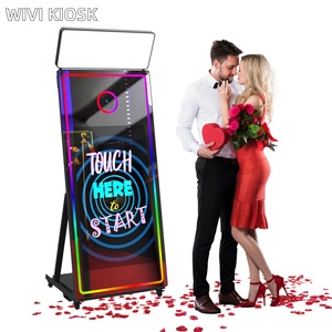 Miroir magique à écran tactile pour selfie, photomaton instantané, impression d'images, kiosque compatible avec les appareils <span class=keywords><strong>photo</strong></span> et les reflex numériques - Product Image 1