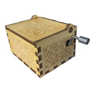 Nueva <span class=keywords><strong>Caja</strong></span> de Música de Madera con Manivela, Personalizada, Grabada con Láser - Product Image 5