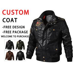 Veste de <span class=keywords><strong>moto</strong></span> tactique en cuir coupe-vent personnalisée à col montant longue en toile pour hommes pour le printemps et l'automne pour une utilisation confortable - Product Image 3