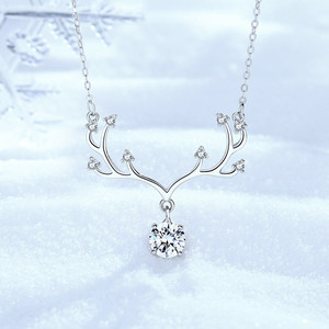 Vendita calda S925 cervo d'argento ha la tua collana ricordo d'<span class=keywords><strong>amore</strong></span> 100 lingue che amo il tuo regalo di San Valentino-platino - Product Image 2