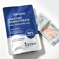 Bandes orales de créatine monohydrate à marque privée, à dissolution rapide, sublinguales, sans gluten, supplément pour adultes pour la force musculaire