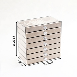 Jewelry <b>Storage</b> Cabinet Multiple Layer Acrylic Jewelry <b>Storage</b> <b>Box</b> <b>Drawers</b> Transparent 7 Layer Jewelry <b>Storage</b> - Product Image 2