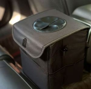 Free Sample car trash can portable Multipurpose Trash <b>Bin</b> for Car Garbage Cans Front Seat <b>Black</b> - Product Image 2