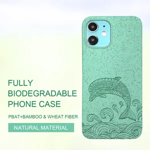 Tenchen 100% Composteerbaar Biologisch Afbreekbaar Mobiele Telefoon Case Voor Iphone Case