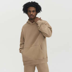 H5454 Guangzhou Fabricant de vêtements pour hommes Vente en gros Personnalisé 380 g/m² Coton mélangé Doublure polaire Sweats à capuche - Product Image 4