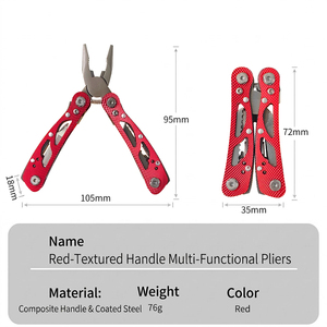 OEM 12 in 1 Serrated Aluminum Handle DIY <b>Multi</b> <b>Tool</b> EDC Hunting Survival <b>Camping</b> Pliers with Knife Saw - Product Image 4