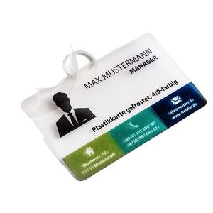 Carte de visite professionnelle en PVC transparent imprimée par sérigraphie pour une identification facile - Product Image 1