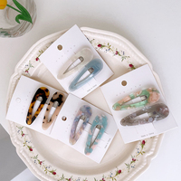 Barrettes à cheveux en acétate marbré de qualité supérieure pour filles, barrettes BB, accessoires de mode coréens avec dégradé de couleurs