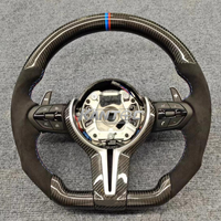 Volant complet en fibre de carbone et suède avec LED modifiées M Sport pour BMW X3 X4 X5 F10 F20 F30 F11 F44 F13 F15 F85 F23 - Amélioration