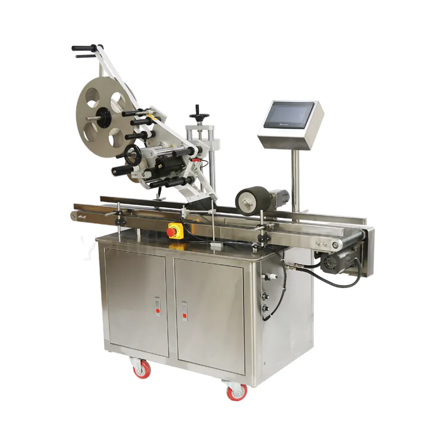 MT-220 Automatic Flat labeller Plane Label Applicator Sticker Pasting Machine Food Vial Can Labeling Machine