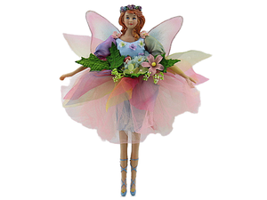 हस्तनिर्मित गुलाबी बैंगनी क्रिसमस ईआईएफ फूल परी आभूषण एन्जिल्स सांता क्लॉज़ क्रिसमस परी मूर्ति गुड़िया महोत्सव खिलौना सजावट - Product Image 2