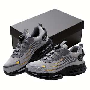 Chaussures de travail anti-écrasement, chaussures de protection du travail, chaussures en acier à tête enveloppée, élargies et fertilisées, résistantes à l'usure, chaussures pour hommes - Product Image 4