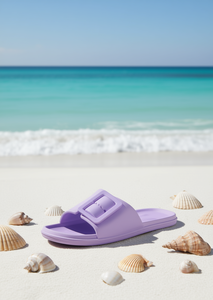 Sandali EVA Infradito con Cinturino Unico e Bottone, Unisex, Taglia 27, Tinta Unita, Tacco Piatto, Punta Aperta, Stile Estivo - Product Image 2