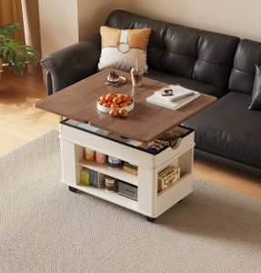 Modern Round Solid Wood <b>side</b> <b>Table</b>, Metal Frame <b>Side</b> <b>Table</b>, Small Accent Drink <b>Table</b> for Living Room Bedroom Small Space - Product Image 3