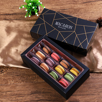 Emballage de macarons, boîte en papier pliable pour 6 9 12 pièces
