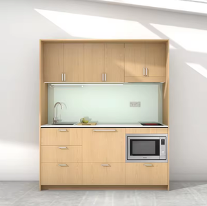 Nueva Cocina Compacta Personalizada para Hotel, Cocina Compacta Económica de Madera, Cocina Compacta de Una Pieza para Apartamento Tipo Estudio - Product Image 2