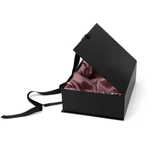 صندوق هدايا من الورق المقوى صندوق تعبئة شعار مطبوع مخصص صندوق شعر مستعار عالي الجودة لتمديد الشعر