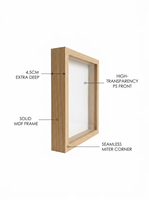 Marco de MDF Rectangular Resistente con Impresión UV para Guardar Recuerdos de Boda, Caja de Recuerdos para Ramos de Novia, Color Negro y Blanco, Precio de Fábrica