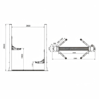 Élévateurs de véhicules hydrauliques automatiques à 2 poteaux de 9000 lb (4T)