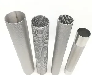 China Stainless Steel Multi layer sintered tube in-line filter tube stainless steel filter cartridge