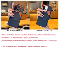 Étui de protection magnétique en cuir PU mat et métal pour OnePlus 15 15R 15T 13 13R 13T 13S /Ace 6 Ultra 5 Pro 6 6T 5 Turbo 6 6V