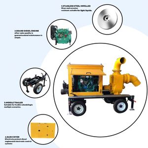 Pompe à eau haute pression, machine à eau diesel agricole pour l'irrigation - Product Image 5