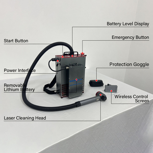 Machine de nettoyage Laser légère nettoyeur Laser à impulsions facile à déplacer pour l'élimination de la rouille du <span class=keywords><strong>métal</strong></span> peintre à l'huile prix du <span class=keywords><strong>décapant</strong></span> de <span class=keywords><strong>métal</strong></span> - Product Image 3