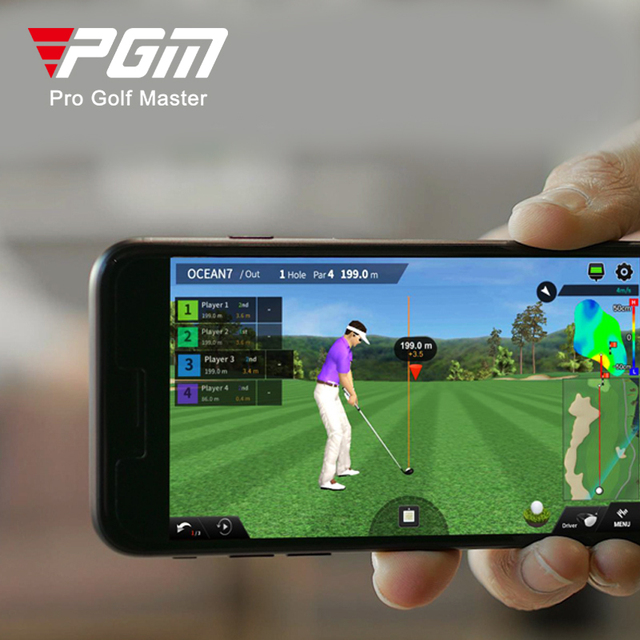 PGM MNQ009 Portable Indoor Golf Simulator Home Full Swing Golf Simulator