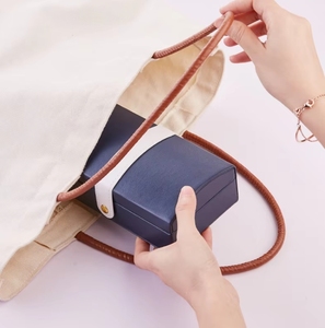 Portable PU Leather Jewelry Case with Mirror Custom Logo Travel Organizer and Plush Cardboard Jewelry <b>Boxes</b> for Gift <b>Packing</b> - Product Image 3