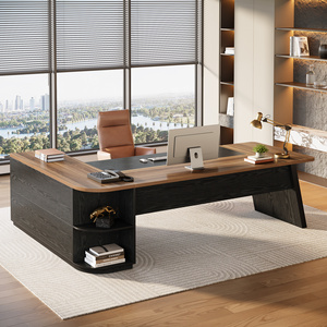 Escritorios de Oficina <span class=keywords><strong>Tribesigns</strong></span> de Madera Sólida de 79 Pulgadas, <span class=keywords><strong>Escritorio</strong></span> de Oficina Grande con Estantes de Almacenamiento - Product Image 6