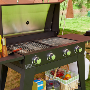 Plancha de acero inoxidable de 4 quemadores para acampar comercial barbacoa de gas propano parrilla de gas al aire libre - Product Image 2