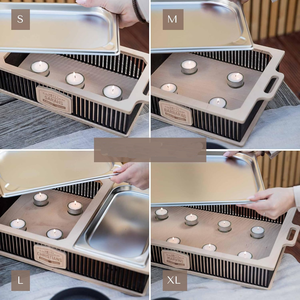 Tinh Tế BBQ Bằng Gỗ Nóng Lên Tấm Khay Charcuterie Tấm Nóng Nướng Cho Cắm Trại Thịt Ấm Hơn Và Nướng Cắt Khối - Product Image 5