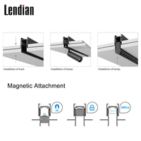 15w 30w dimmbare Fernbedienung magnetische Wand Mini-LED-Schienen gitter Kugel schienen lichts ystem für magnetische Pendel leuchten