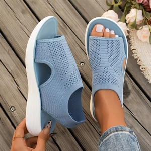 <span class=keywords><strong>Sandalias</strong></span> Casuales de Plataforma con Punta Abierta para <span class=keywords><strong>Mujer</strong></span>, Talla Grande, Transpirables, Suaves, Deportivas, de Tacón Bajo, a la Moda, Impermeables, para Caminar - Product Image 5