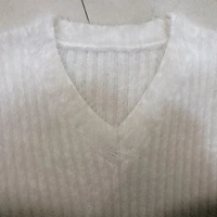 Pull court en maille côtelée dégradé blanc et noir, style coréen, col en V, coupe ajustée, pour femme, collection automne