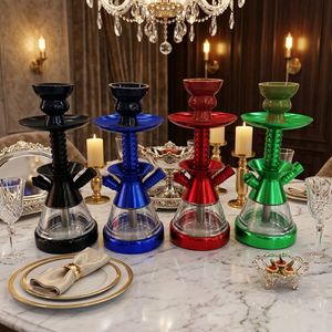 Aluminum <b>Hookah</b> Set Colorful Shisha <b>Pipe</b> Bowl Base Smoking Accessory for Party Lounge - Product Image 3