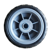 Prix usine Roue en mousse PU 6x3 pouces avec roulement à billes et jante en plastique anti-crevaison pour chariot à main/roue de chariot de camping