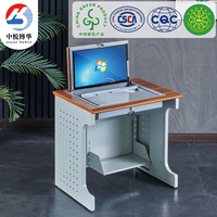 Bureau d'ordinateur en métal multi-environnements pour salle de classe, chambre, hôtel, laboratoire informatique, salle de conférence, bureau