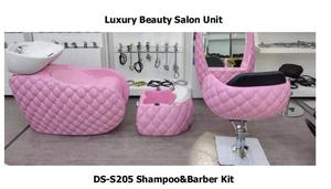 Conjunto de silla de champú de colores, silla de estilismo de peluquero, muebles de salón de belleza - Product Image 5