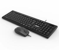 Oferta: Kit combo OAK960 de teclado y ratón ergonómicos, con cable, resistentes al agua, en color negro, con conexión USB, para